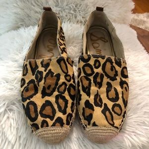 Sam Edelman Animal Print Khloe Espadrilles worn once EUC